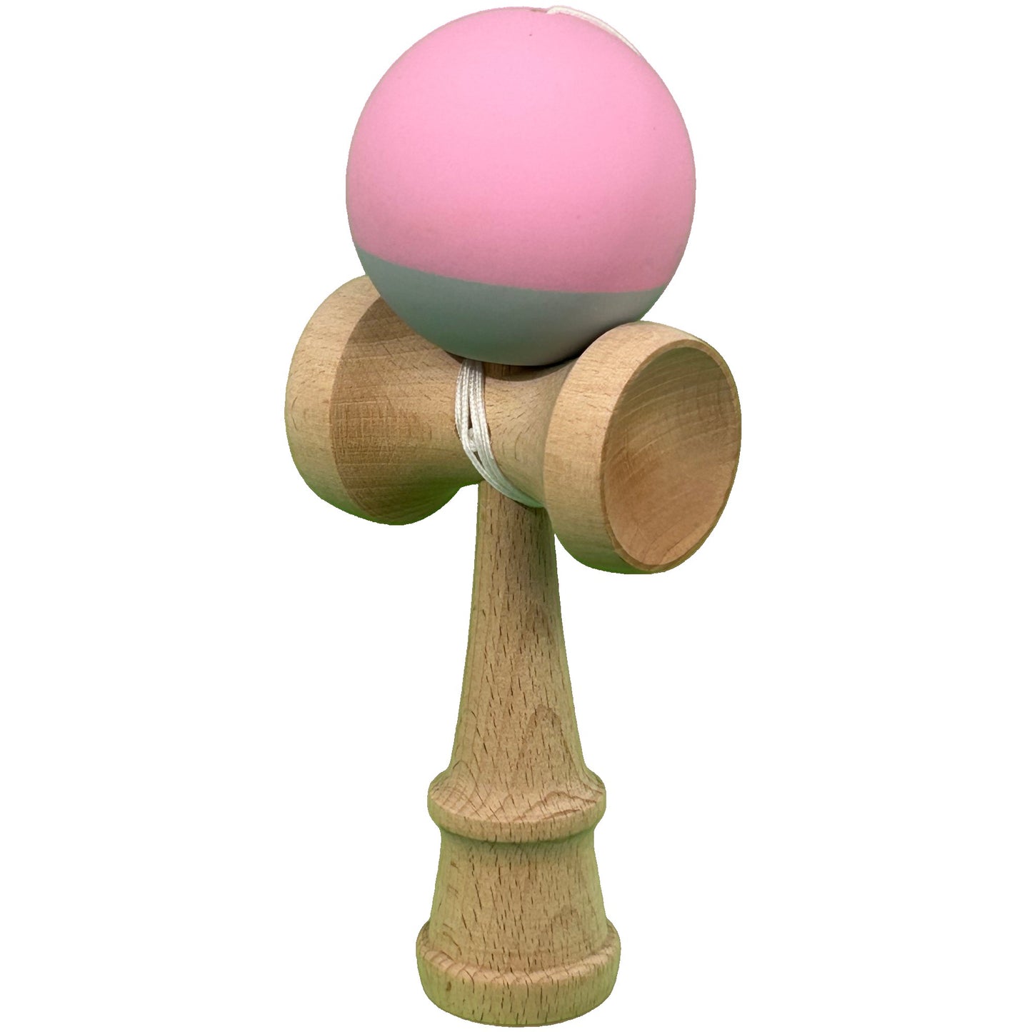 Jucărie KENDAMA din Lemn, 18 cm Bicolor Roz-Gri