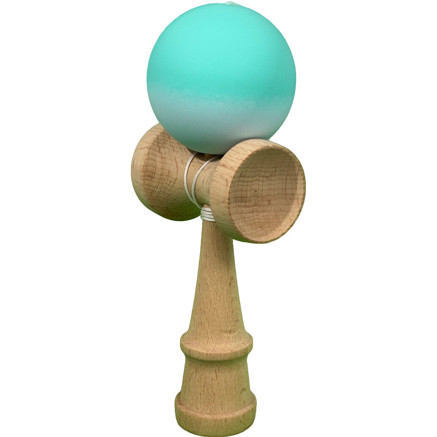 Jucărie KENDAMA din Lemn, 18 cm Gradient Turcoaz-Alb