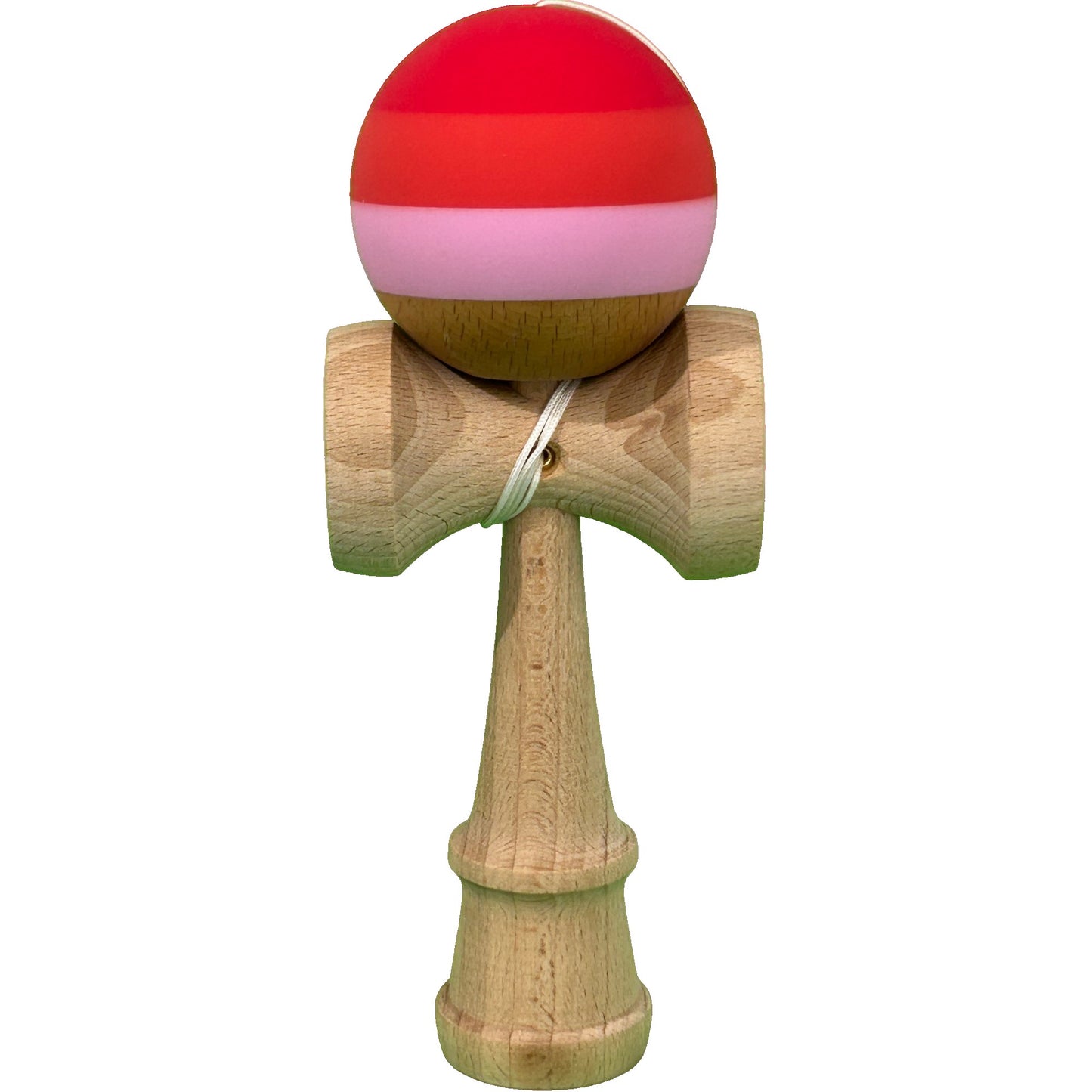 Jucărie KENDAMA din Lemn, 18 cm Multicolor Roșu închis-Rosu-Alb