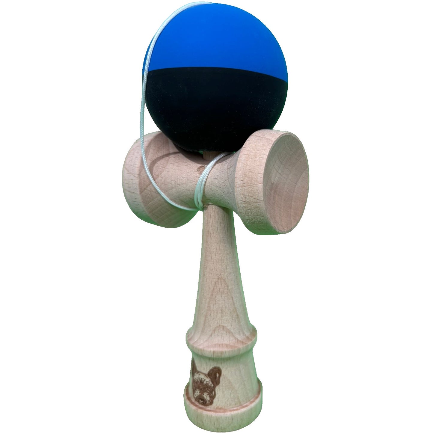 Jucărie KENDAMA din Lemn, 18 cm Model Albastru-Negru