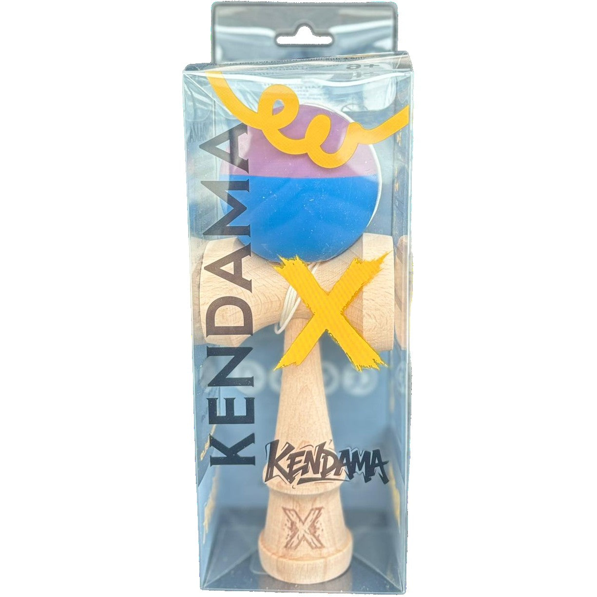 Jucărie KENDAMA din Lemn, 18 cm Gradient Albastru-Mov