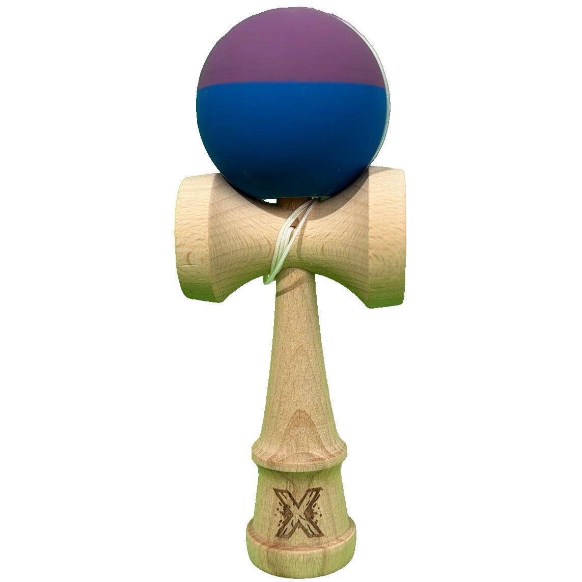 Jucărie KENDAMA din Lemn, 18 cm Gradient Albastru-Mov