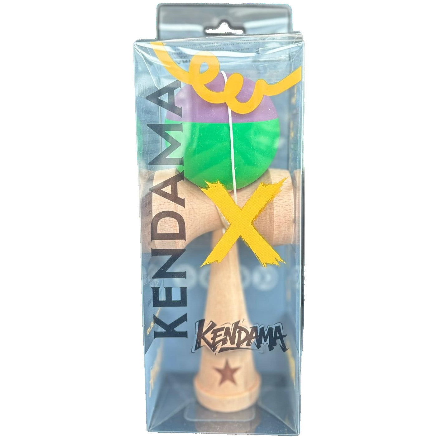 Jucărie KENDAMA din Lemn, 18 cm Verde-Mov