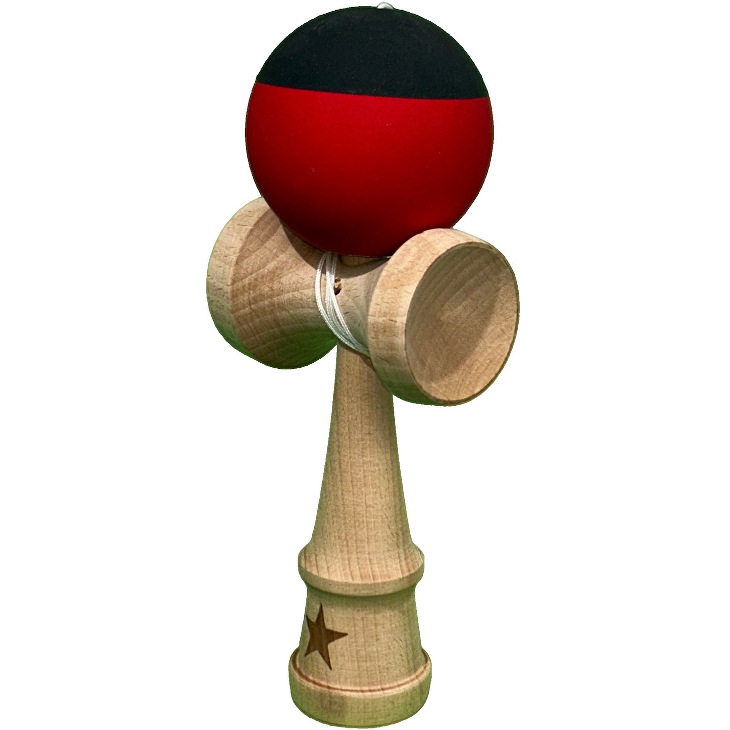 Jucărie KENDAMA din Lemn, 18 cm Multicolor Roșu-Negru
