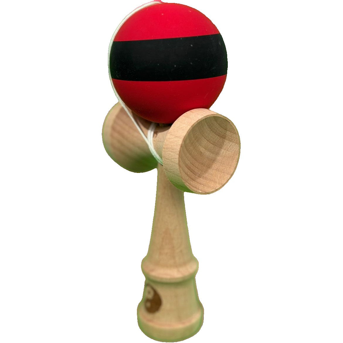 Jucărie KENDAMA din Lemn, 18 cm Model Roșu-Negru