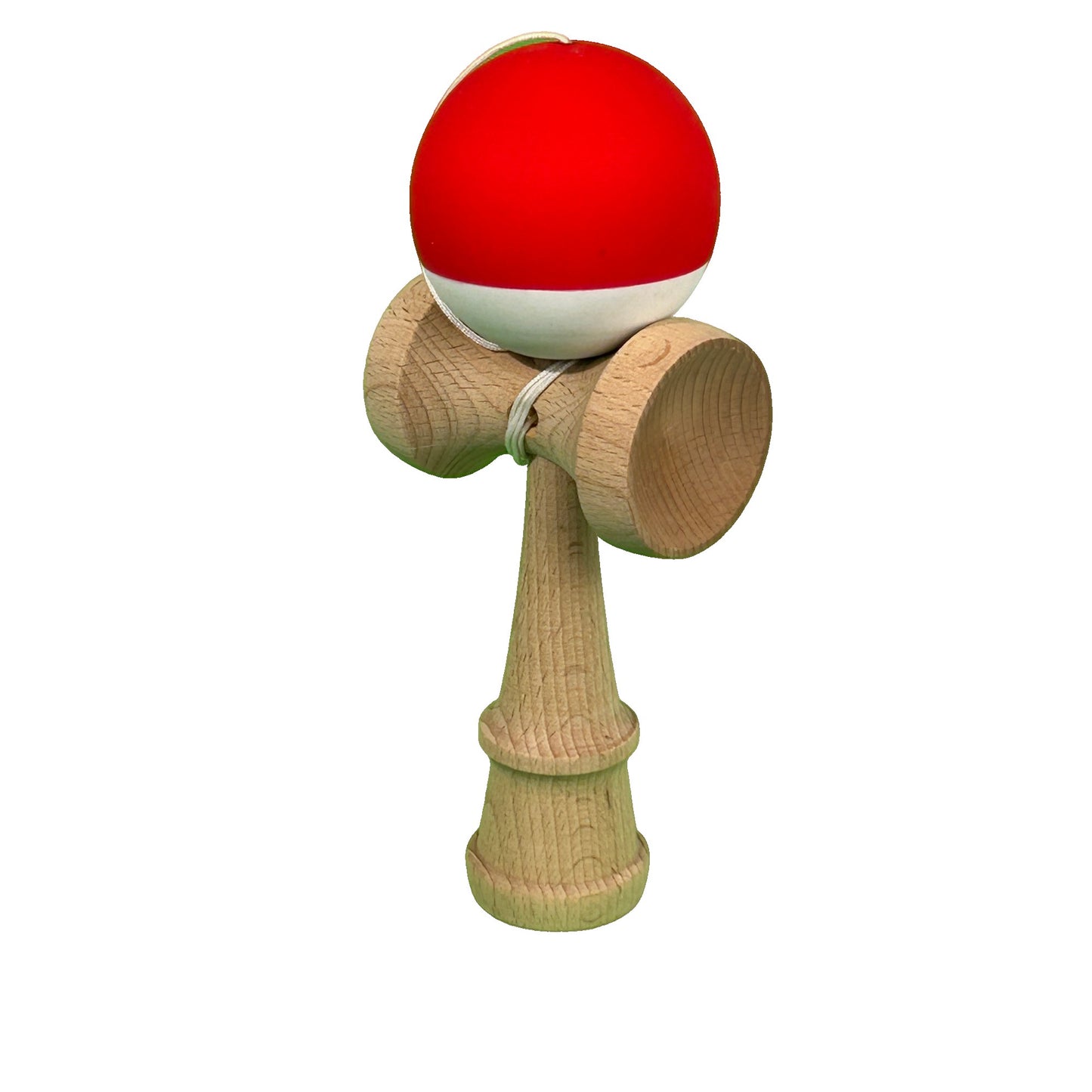 Jucărie KENDAMA din Lemn, 18 cm Bicolor Roșu-Alb