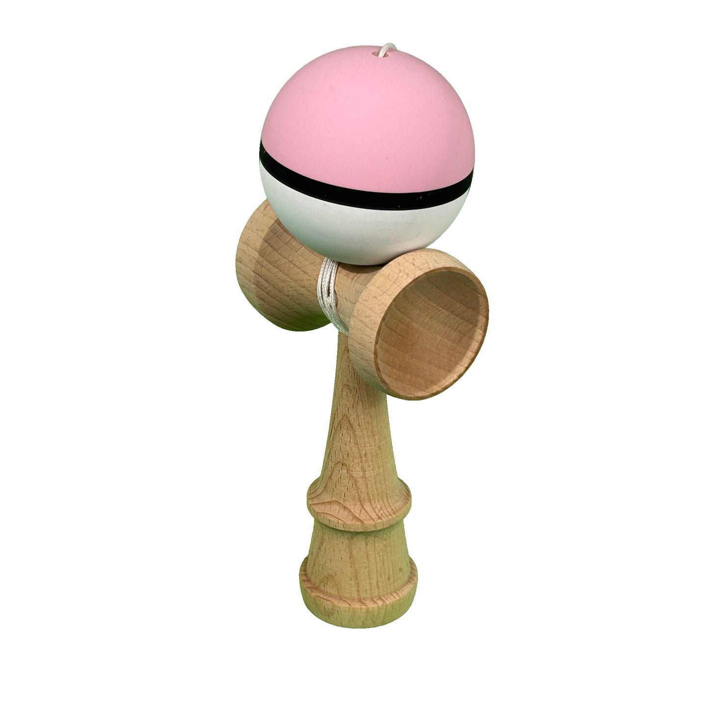 Jucărie KENDAMA din Lemn, 18 cm Multicolor Roz-Negru-Alb