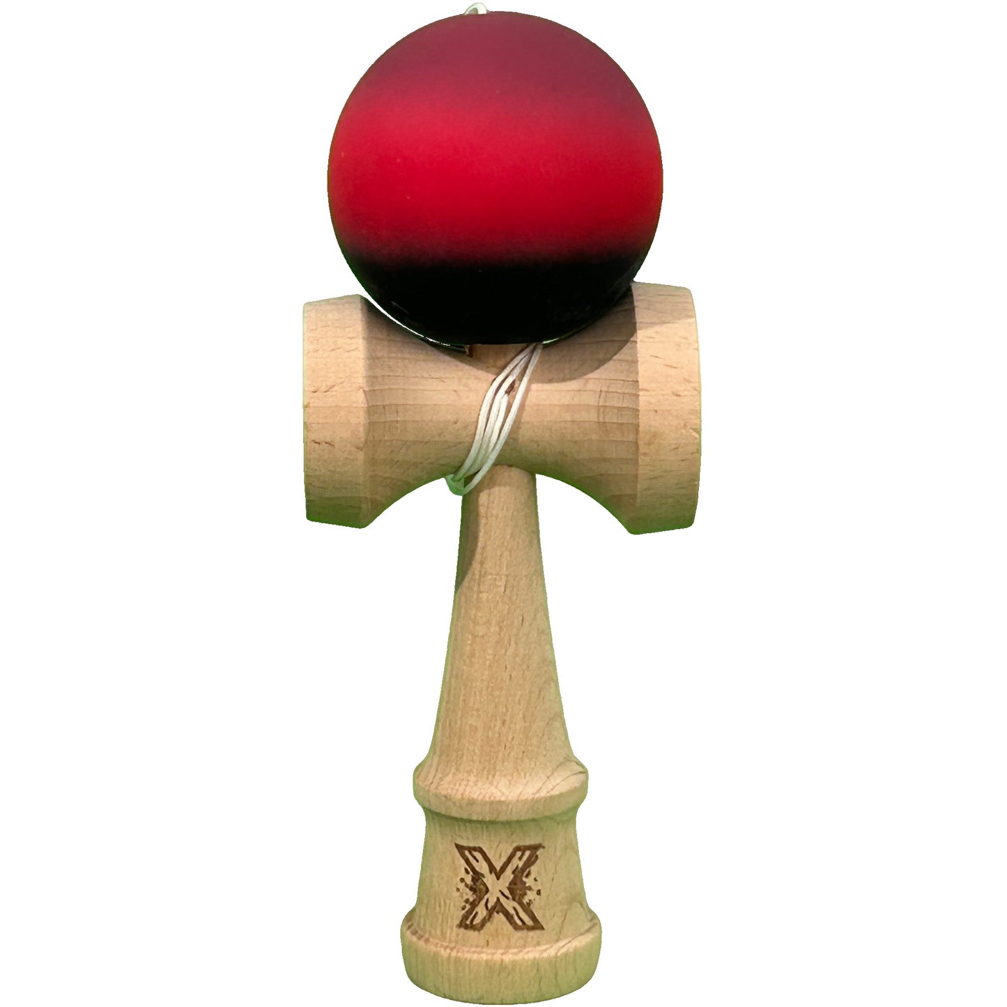 Jucărie KENDAMA din Lemn, 18 cm Gradient Mov-Rosu-Negru