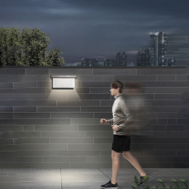 Aplica solara de exterior LED , 13,5x8cm , 150 lumeni , 60 LED uri, ip 65 , 3 trepte de lumina, senzor de lumina, forma de Arc , Lumina Alb Rece
