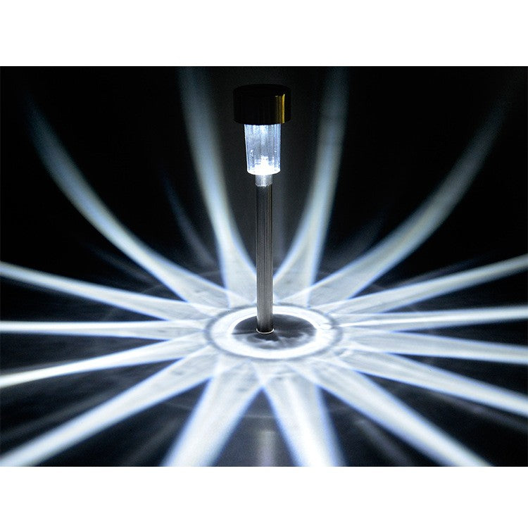 Lampa solara Led decorativa pentru gradina, Argintie, Lumina Alba