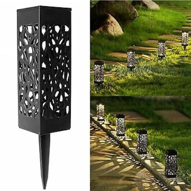 Lampa solara LED , tip felinar , pentru grădină , înălțime 28,5cm, Lumina Alb Rece