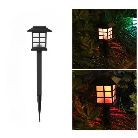 Lampa Solara LED pentru Grădină , tip felinar Lumina Roșie