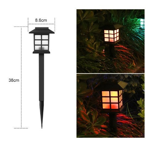 Lampa Solara LED pentru Grădină , tip felinar Lumina Roșie