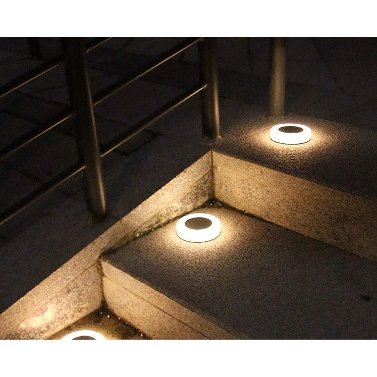 Lampa Solara LED, sub forma de cerc, pentru gazon sau grădină rezistenta la apa, Lumina Alb Cald