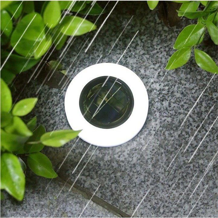Lampa Solara LED, sub forma de cerc, pentru gazon sau grădină rezistenta la apa, Lumina Alb Rece