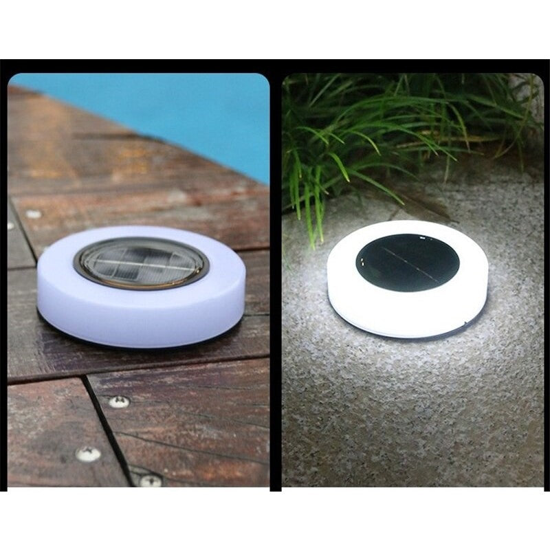 Lampa Solara LED, sub forma de cerc, pentru gazon sau grădină rezistenta la apa, Lumina Alb Rece