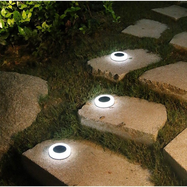 Lampa Solara LED, sub forma de cerc, pentru gazon sau grădină rezistenta la apa, Lumina Alb Rece