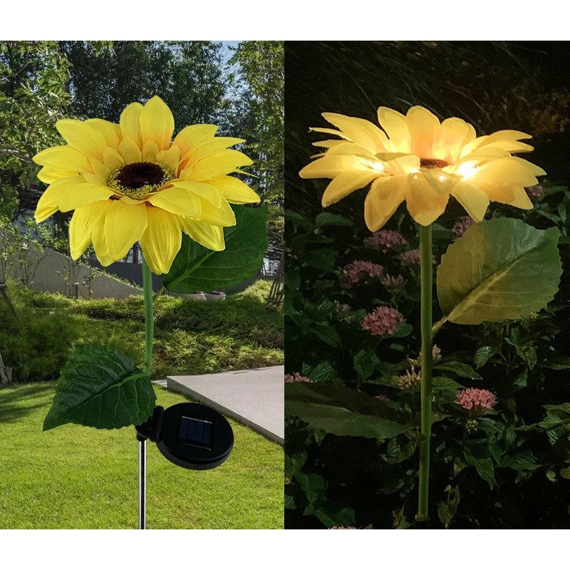 Lampa Solara LED tip Floarea Soarelui , Înălțime 70 cm pentru Grădină