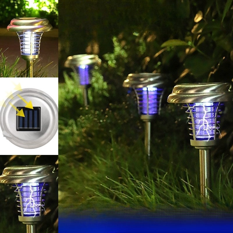 Lampa Solară Tip Torță MaisonElise, Anti-Insecte & Țânțari, LED UV, Exterior, IP65, ABS, 48 x 14 cm, Gri