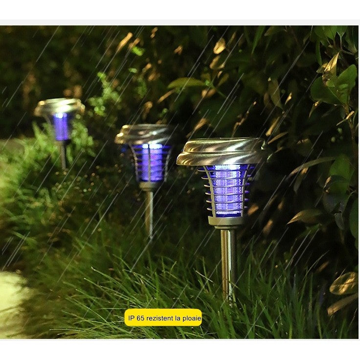 Lampa Solară Tip Torță MaisonElise, Anti-Insecte & Țânțari, LED UV, Exterior, IP65, ABS, 48 x 14 cm, Gri