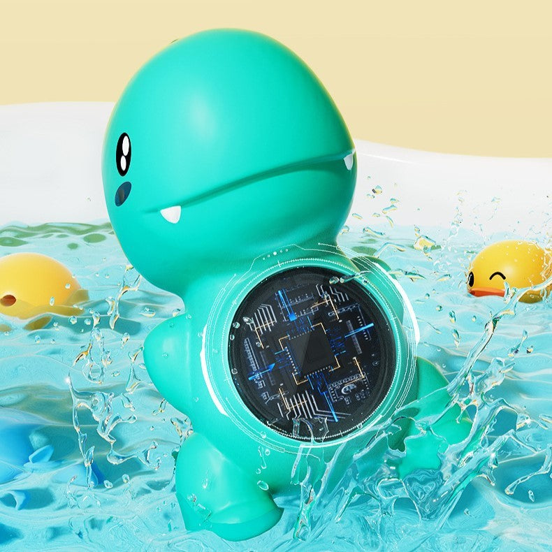 Termometru electronic LED pentru baie, plutitor, rezistent la apa IPx7.- Dinozaur