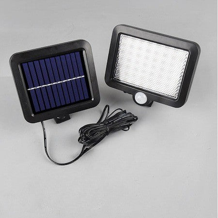 Lampa solara cu senzor de miscare, 56 LED cu un panou Fotovoltaic cu fir