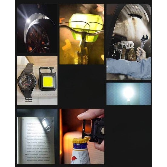 Lanterna de buzunar tip breloc, 30 LED-uri, Incarcare prin USB type C pentru exterior, Camping , Alpinism, Ciclism