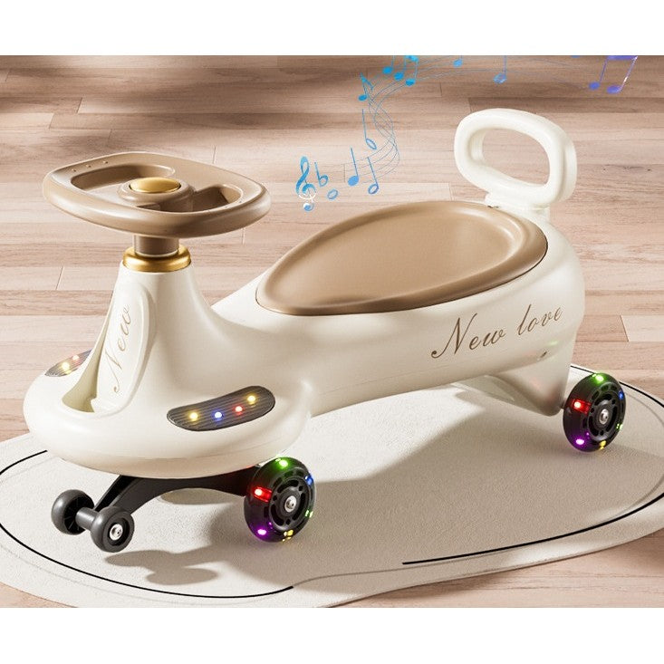 MASINUTA, 1-8 ANI, ROTIRE 360 GRADE, ANTI-RASTURNARE, ROTI SILENTIOASE, IMPINGERE, BLUETOOTH, 66 X 32 X 37 CM, BEJ
