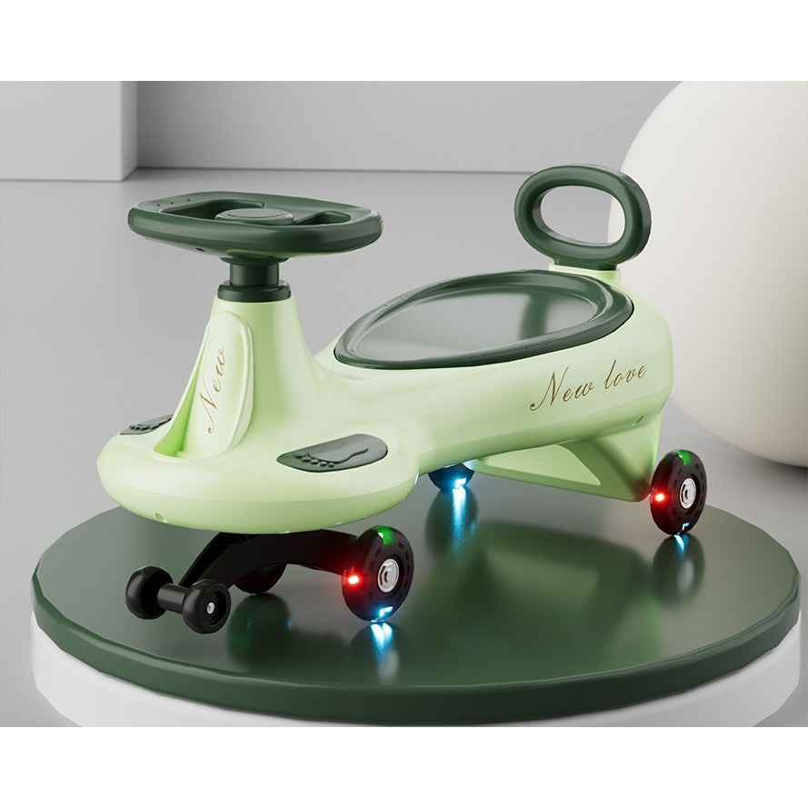 MASINUTA, 1-8 ANI, ROTIRE 360 GRADE, ANTI-RASTURNARE, ROTI SILENTIOASE, IMPINGERE, BLUETOOTH, 66 X 32 X 37 CM, Verde