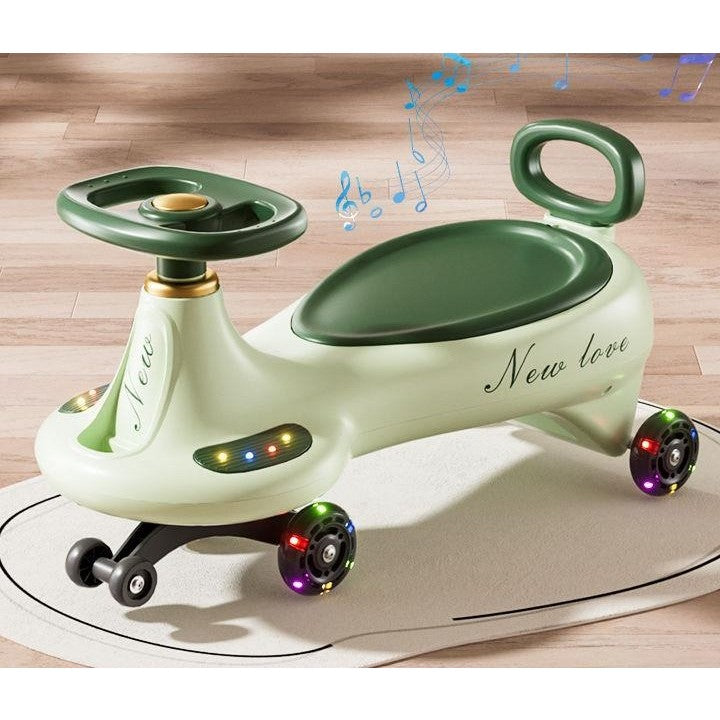 MASINUTA, 1-8 ANI, ROTIRE 360 GRADE, ANTI-RASTURNARE, ROTI SILENTIOASE, IMPINGERE, BLUETOOTH, 66 X 32 X 37 CM, Verde