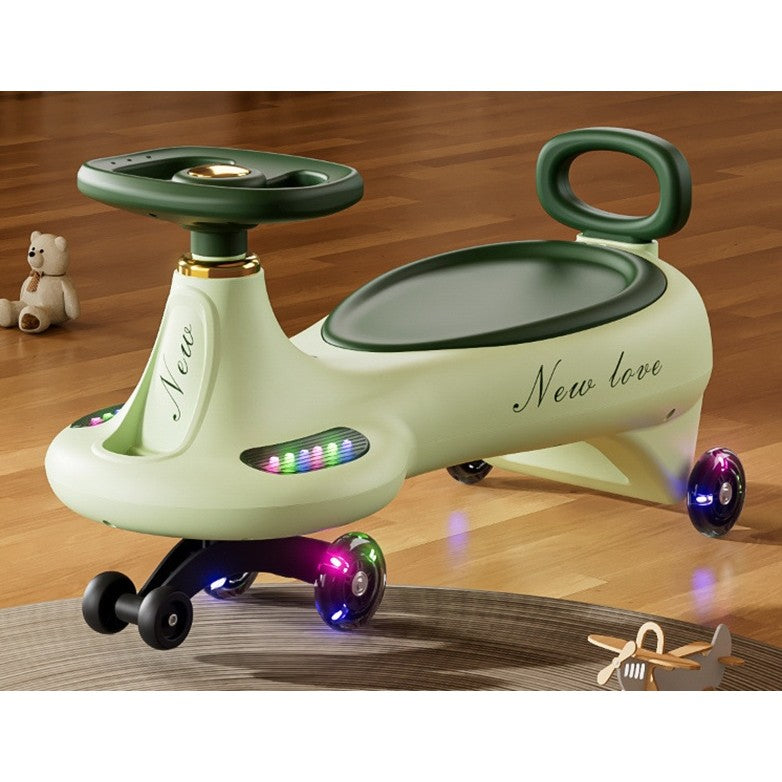 MASINUTA, 1-8 ANI, ROTIRE 360 GRADE, ANTI-RASTURNARE, ROTI SILENTIOASE, IMPINGERE, BLUETOOTH, 66 X 32 X 37 CM, Verde