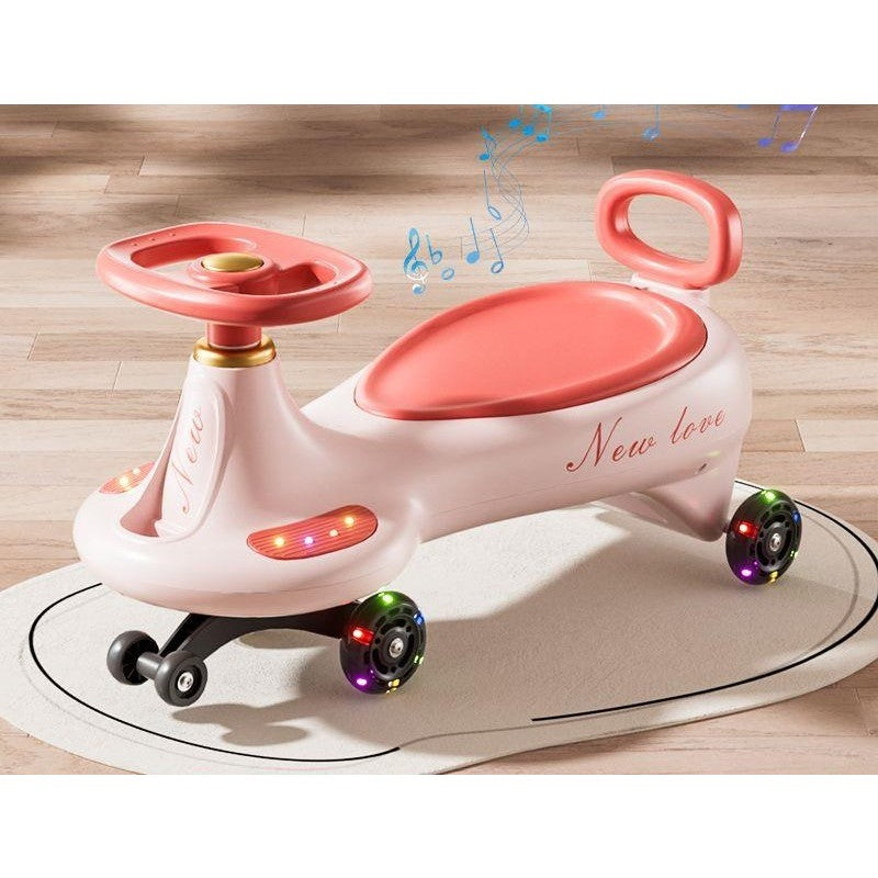 MASINUTA, 1-8 ANI, ROTIRE 360 GRADE, ANTI-RASTURNARE, ROTI SILENTIOASE, IMPINGERE, BLUETOOTH, 66 X 32 X 37 CM, Roz