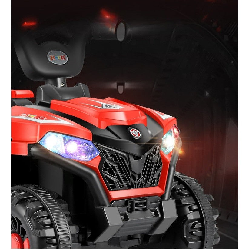 ATV CU ACUMULATOR, SISTEM ANTI-RASTURNARE, SISTEM DE LUMINI SI SUNET, 2-5 ANI, 70 X 43 X 48 CM, ROSU