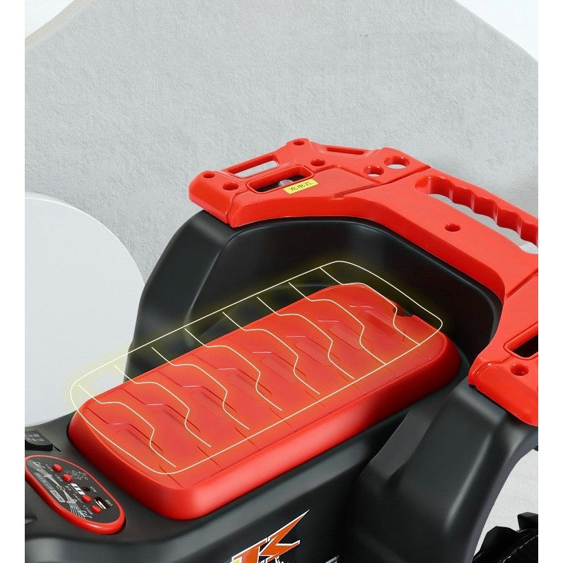 ATV CU ACUMULATOR, SISTEM ANTI-RASTURNARE, SISTEM DE LUMINI SI SUNET, 2-5 ANI, 70 X 43 X 48 CM, ROSU