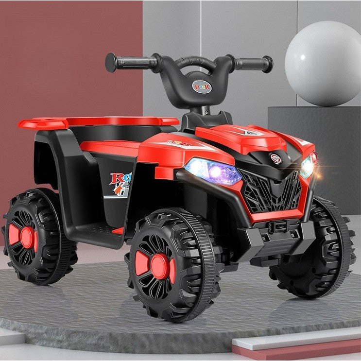 ATV CU ACUMULATOR, SISTEM ANTI-RASTURNARE, SISTEM DE LUMINI SI SUNET, 2-5 ANI, 70 X 43 X 48 CM, ROSU