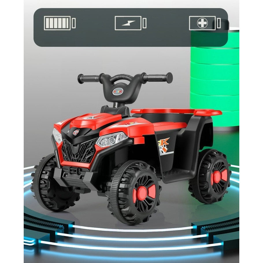 ATV CU ACUMULATOR, SISTEM ANTI-RASTURNARE, SISTEM DE LUMINI SI SUNET, 2-5 ANI, 70 X 43 X 48 CM, ROSU