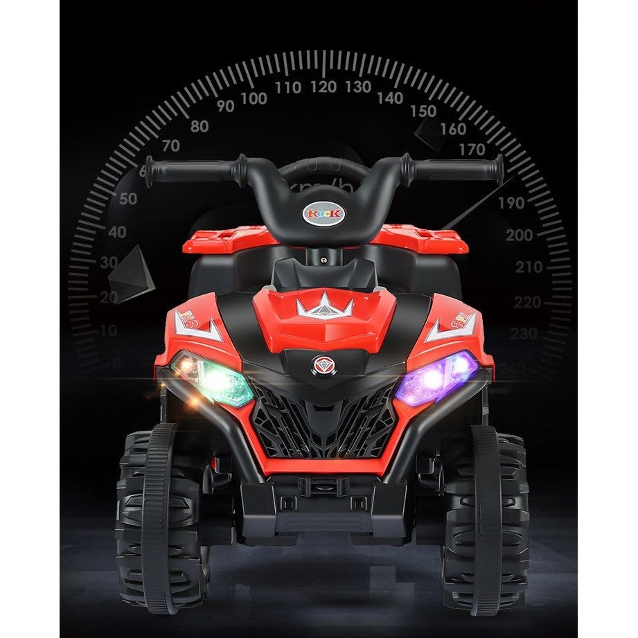ATV CU ACUMULATOR, SISTEM ANTI-RASTURNARE, SISTEM DE LUMINI SI SUNET, 2-5 ANI, 70 X 43 X 48 CM, ROSU