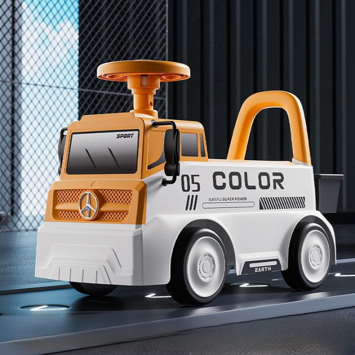 Mașinuță pentru copii, 3 ani, Model Camion, Sport, Claxon, Cutie Depozitare, 62x26x40 cm, Portocaliu