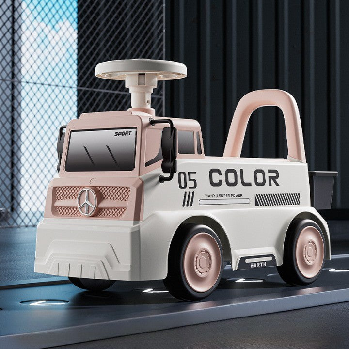 Mașinuță pentru copii, 3 ani, Model Camion, Sport, Claxon, Cutie Depozitare, 62x26x40 cm, Roz