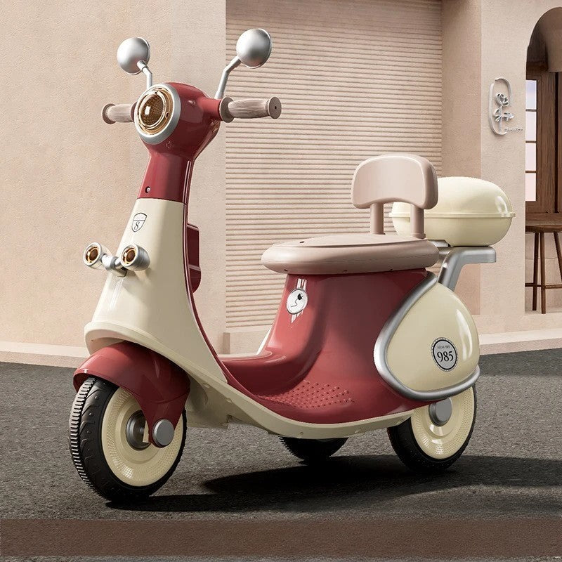 Motocicletă Electrică cu 3 Roți sistem anti-rasturnare, cu Acumulator Reîncărcabil,