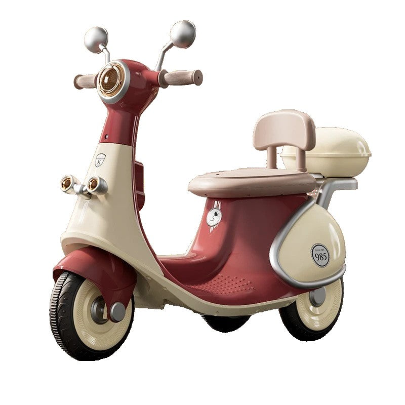 Motocicletă Electrică cu 3 Roți sistem anti-rasturnare, cu Acumulator Reîncărcabil,