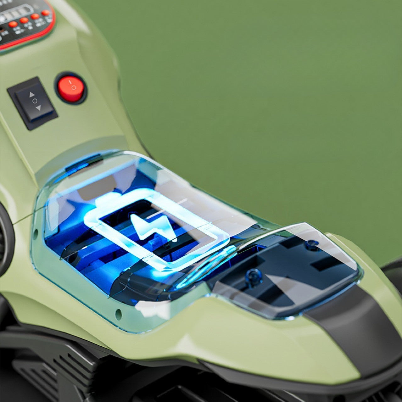 MOTOCICLETA ELECTRICA CU ACUMULATOR, TELECOMANDA, BLUETOOTH, SISTEM ANTI-RASTURNARE, SISTEM DE LUMINI SI SUNET, 1-8 ANI, 93 X 48 X 63 CM, VERDE