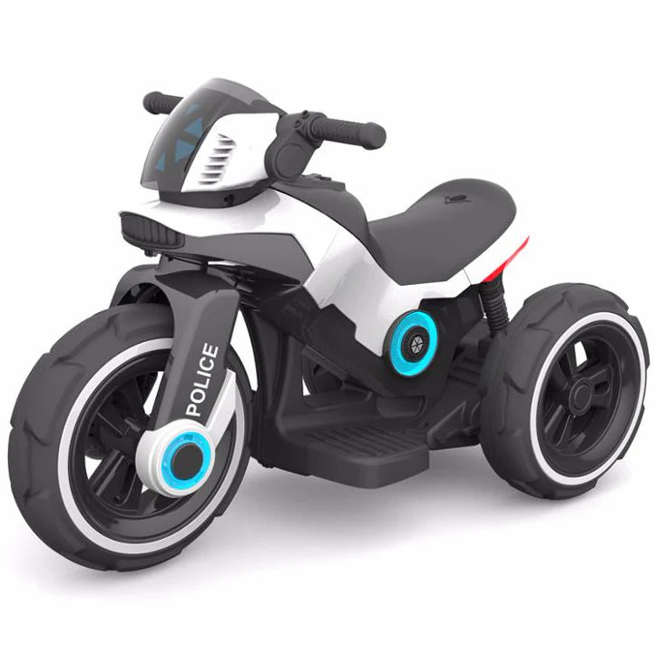 Motocicleta electrica pentru copii, varsta 3-6 ani, doua motoare, acumulator 12V, cu muzica si lumini