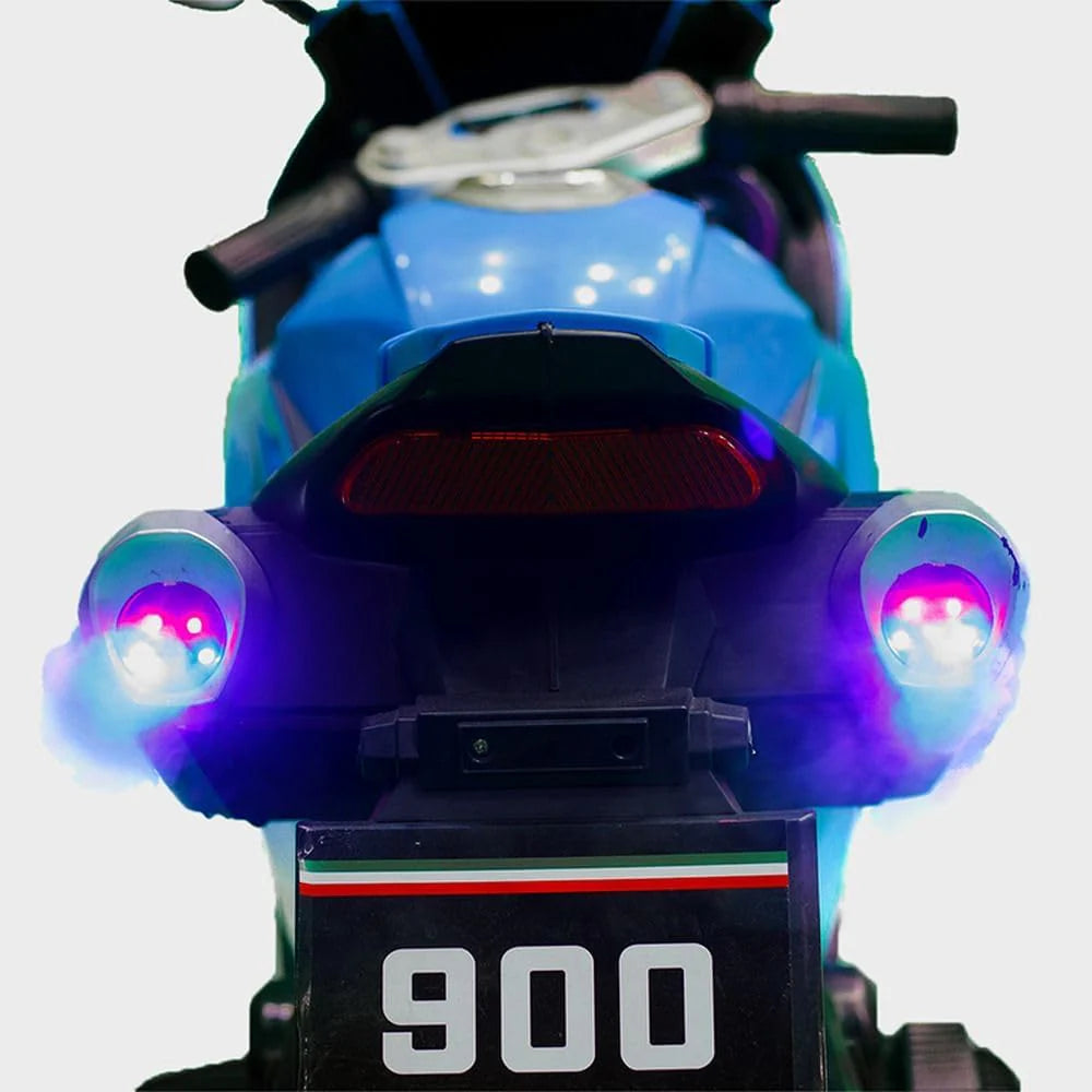 Motocicleta electrica cu aburi pentru copii 3-10 ani, cu doua motoare si doua locuri, 12V