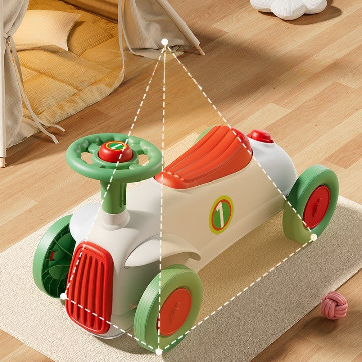 Masinuta Ride-On, cu Sistem Anti-Rasturnare, Claxon pe Volan, 1-6 Ani, 60 x 28 x 34 cm