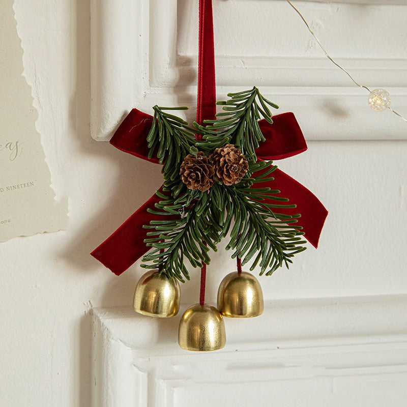 Ornament de Brad, tip Funda de Craciun cu 3 Clopotei