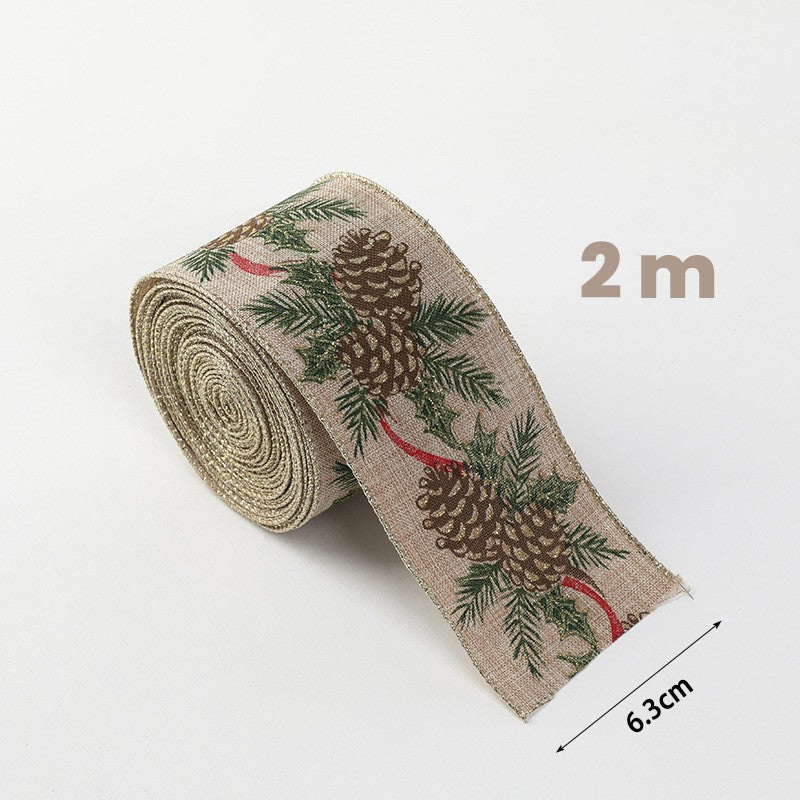 Panglica de Craciun pentru Decor Brad, Panglica Decorativa de Craciun pentru Funde