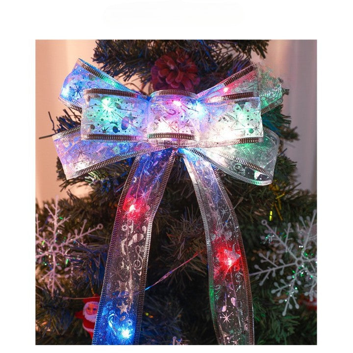 Panglică LED de Crăciun Aurie, lungime 1 m, 10 LED-uri, Baterii, Multicolor.