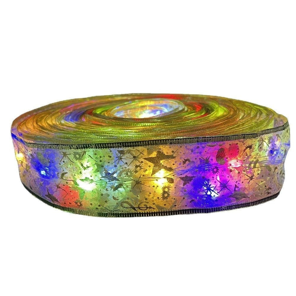 Panglică LED de Crăciun Aurie, lungime 2 m , 20 LED-uri, Multicolor
