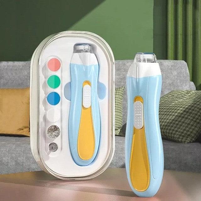 Set Pila Electrica pentru Copii si Bebelusi, ABS, 6 Accesorii, cu Lumina LED